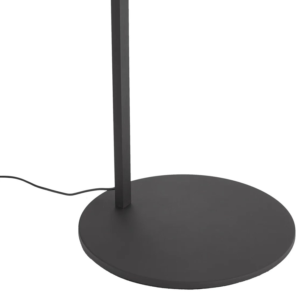 Lampada ad arco moderna nera con LED e dimmer touch - Arlow