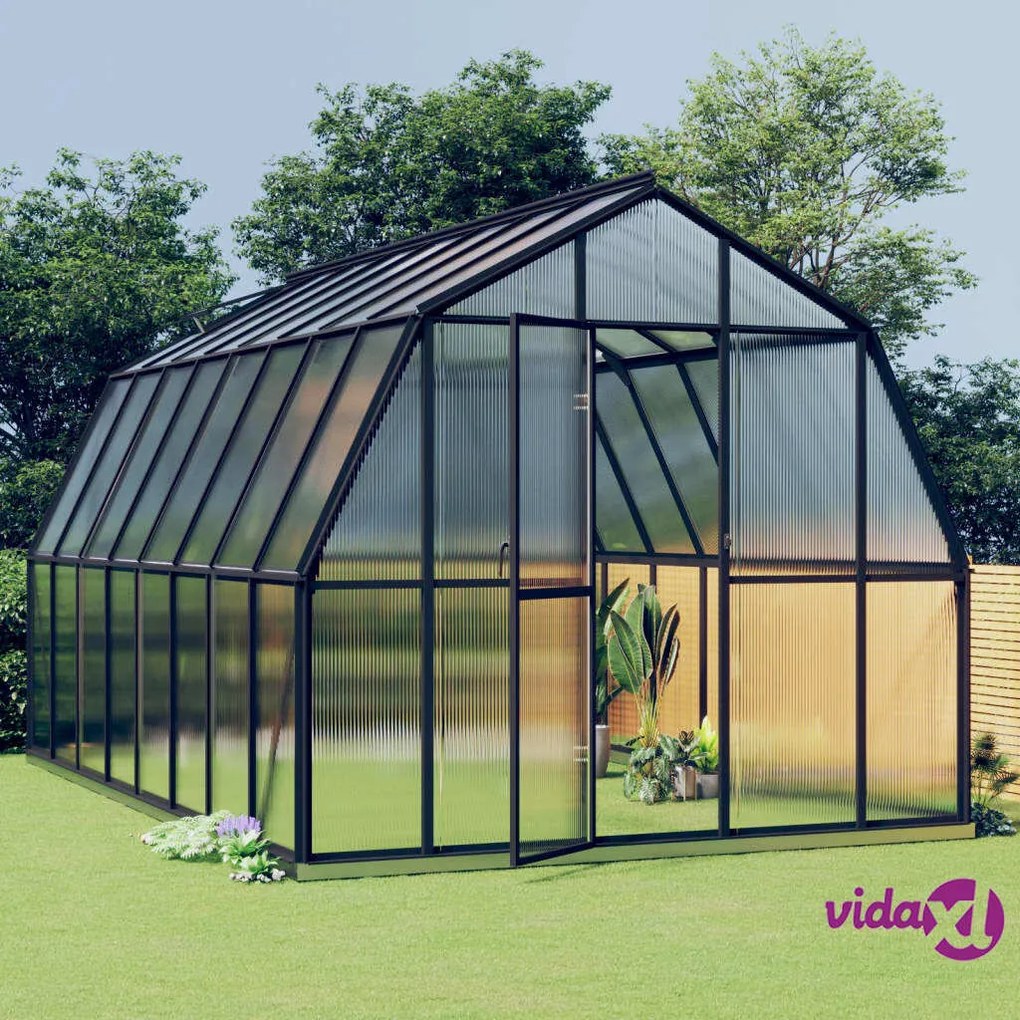 vidaXL Serra con Telaio di Base Antracite 12,63 m² in Alluminio