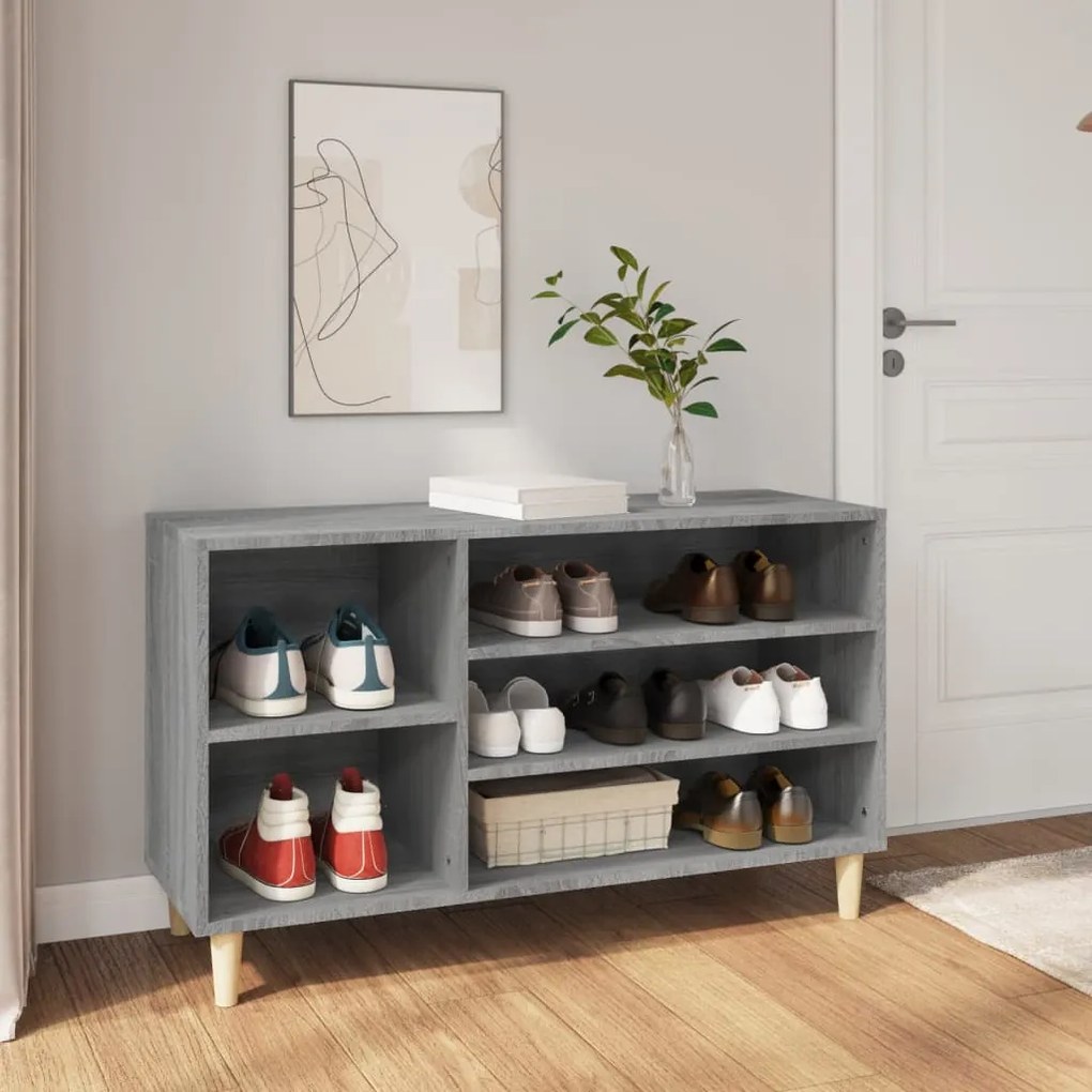 Scarpiera Grigio Sonoma 102x36x60 Cm İn Legno Multistrato /