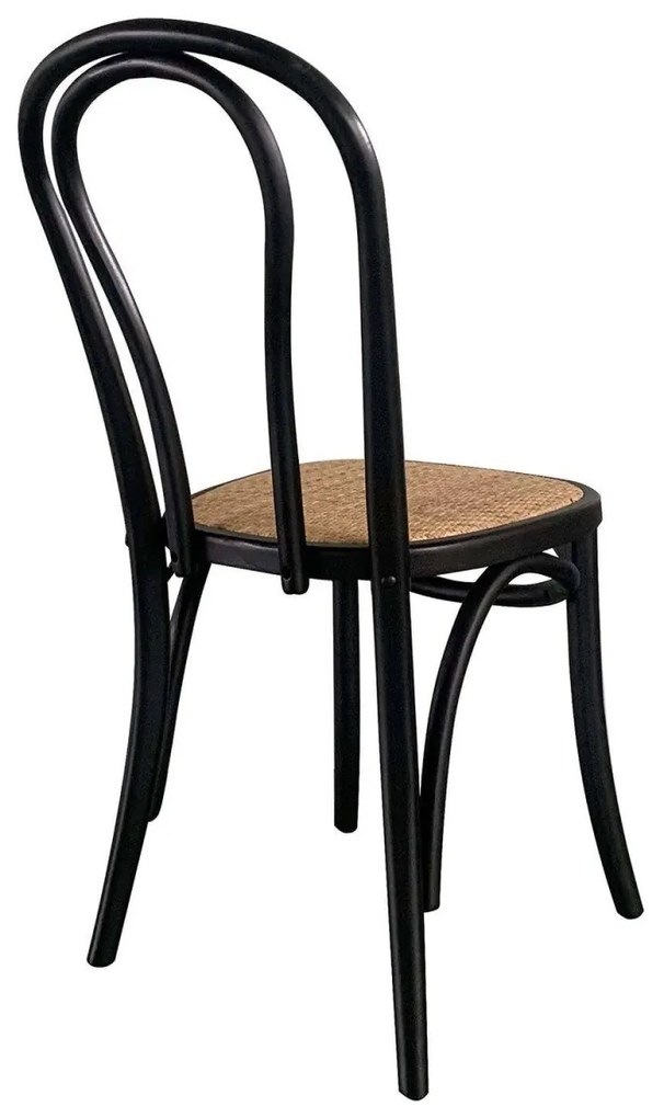 PACK 4 SEDIE FOLIE NERE IN RATTAN