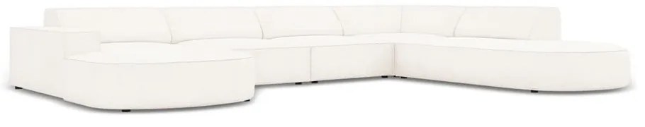 Divano angolare beige in tessuto bouclé (angolo destro) Jodie - Micadoni Home