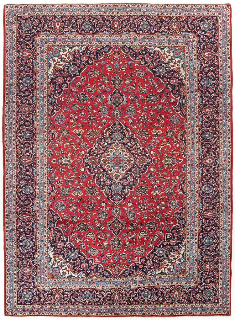 Kashan Tappeto 250 x 350 (Iran) Annodato A Mano