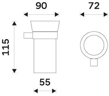 NIMCO BR 11058KU-26 - Portaspazzolino a parete BORMO bianco/cromo lucido