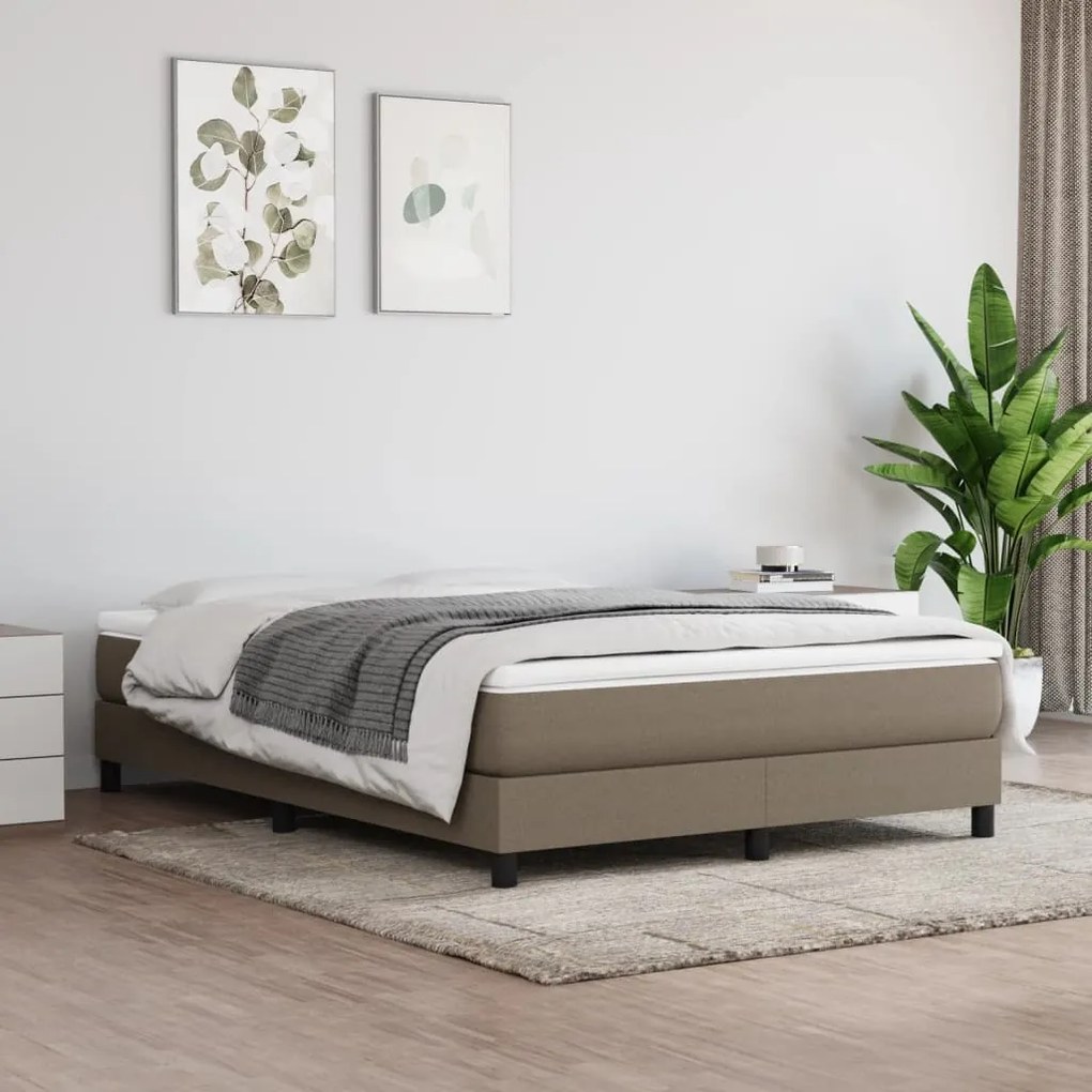 Materasso A Molle Grigio Tortora 140x190x20 Cm İn Tessuto /