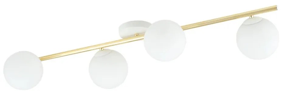 Plafoniera SPLENDI 4xE14/10W/230V bianco/oro