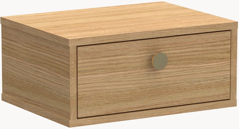 Comodino da parete in legno Monfort