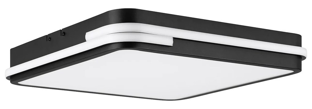 Plafoniera Moderna Genovese-Z Alluminio Nero Luce Led Integrato 22W