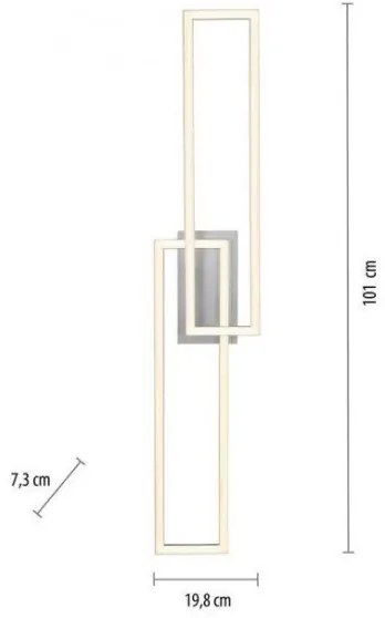 Leuchten Direkt 14691-55 - Lampadario a plafone LED dimmerabile IVEN 2xLED/18W/230V