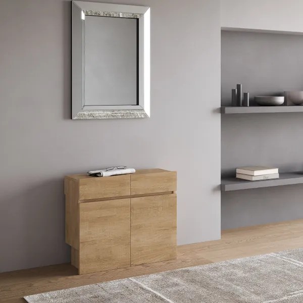 Seduta allungabile fino a 300 cm per tavolo consolle ELIA Quercia
