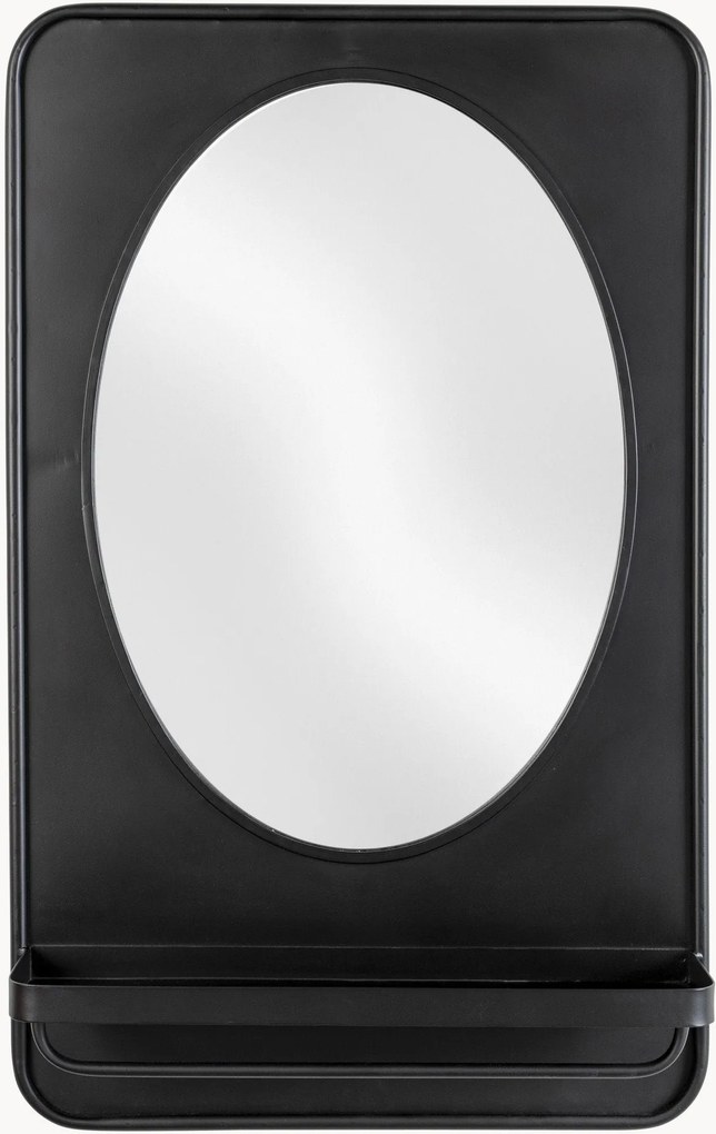 Specchio da parete con mensola e porta asciugamani Pascal