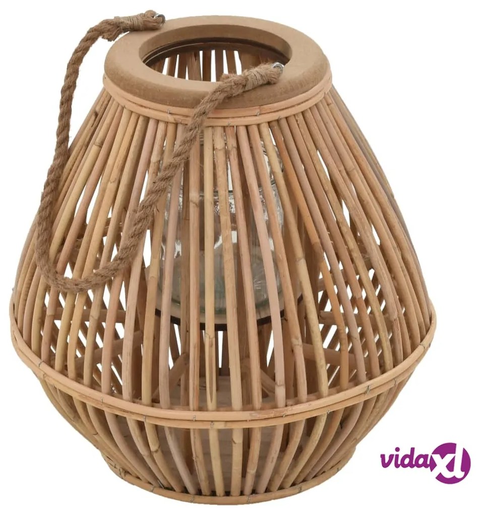 vidaXL Supporto per Lanterna a Sospensione in Vimini Naturale
