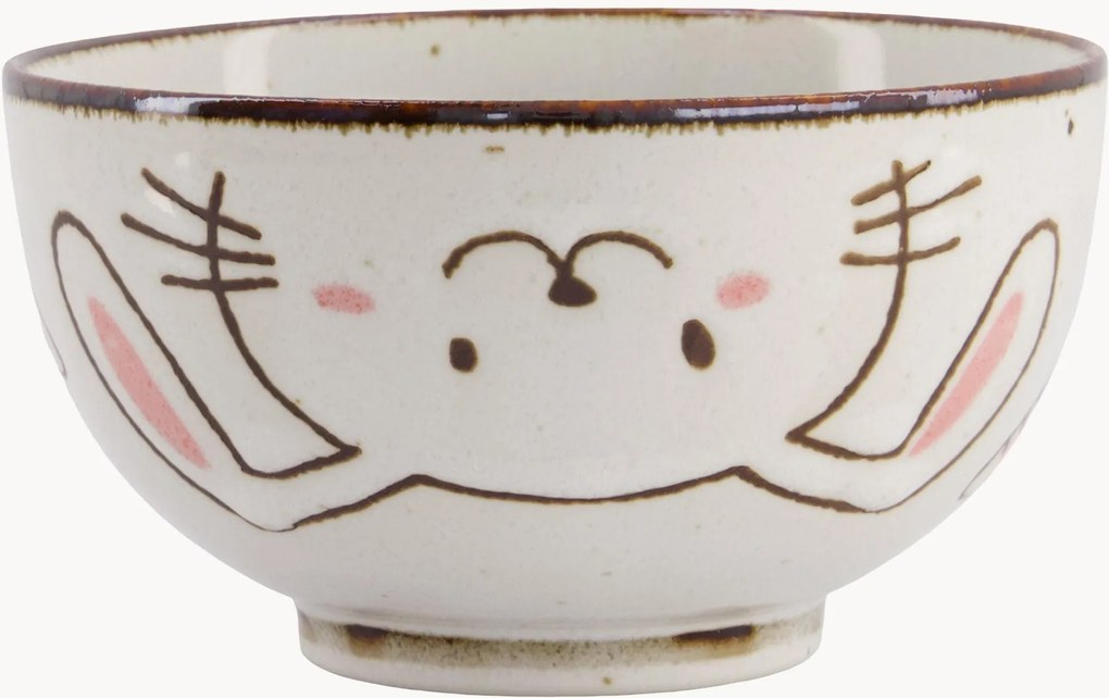 Set di 6 ciotole in gres Usagi Kawaii Rabbit