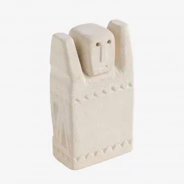 Statua in arenaria Pita Beige Crema - Sklum