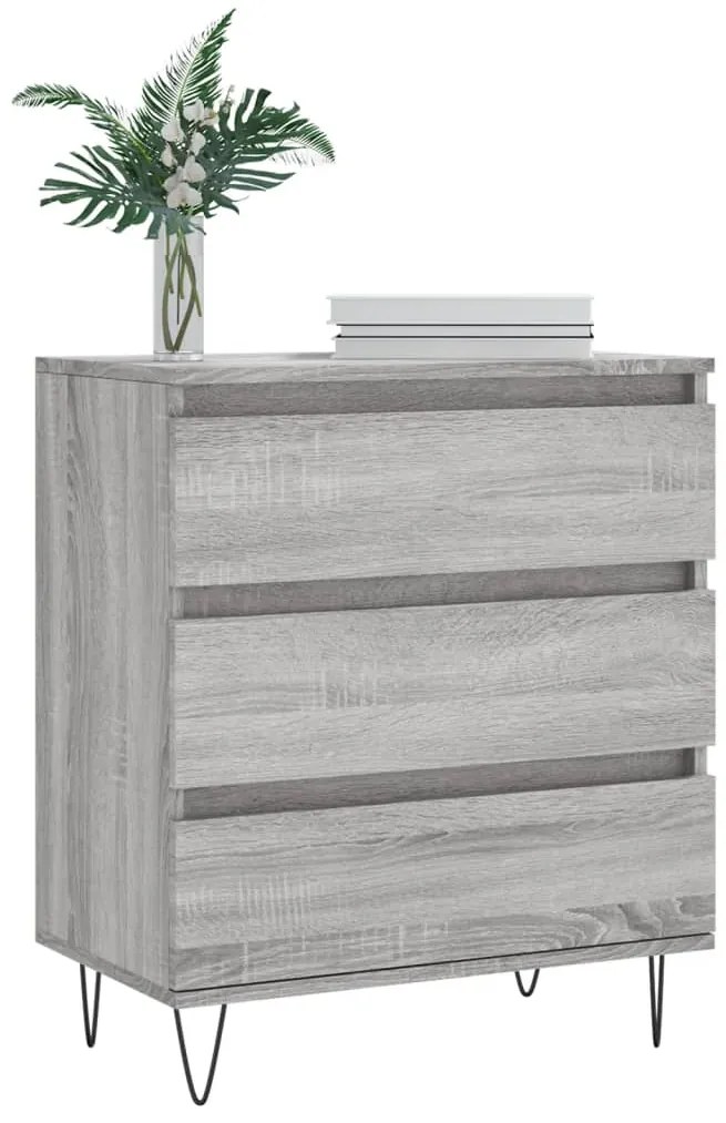 Credenza grigio sonoma 60x35x70 cm in legno multistrato