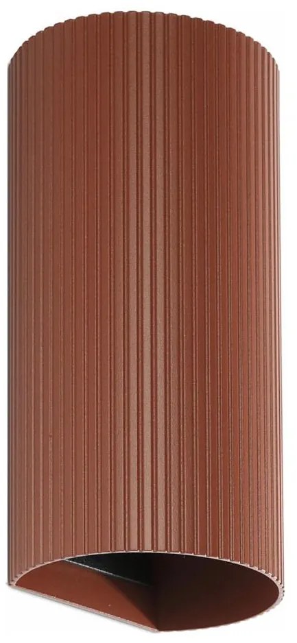 FARO 40545 - Applique SOLE 2xGU10/8W/230V color mattone ondulato arrotondato