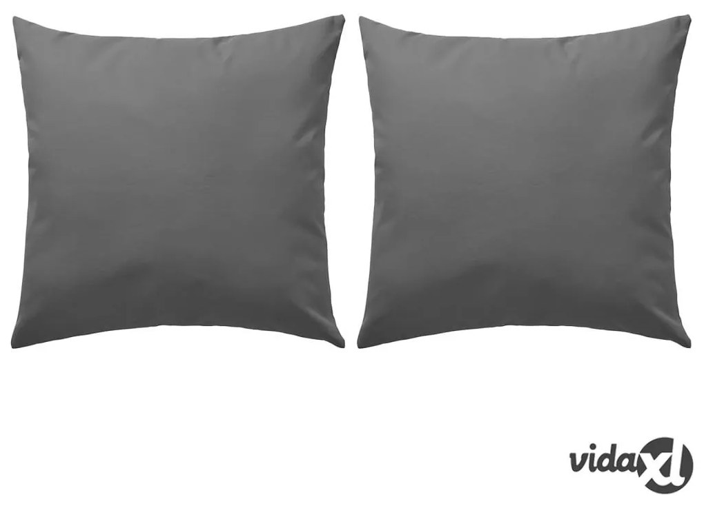 vidaXL Cuscini da Esterno 2 pz 60x60 cm Grigi