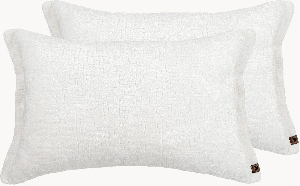 Cuscini in ciniglia fatti a mano Orchid, set di 2