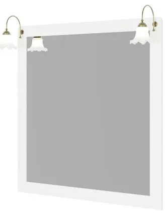 Specchio con illuminazione integrata bagno rettangolare ROMANTICA L 100.6 x H 105 x P 1.6 cm bianco