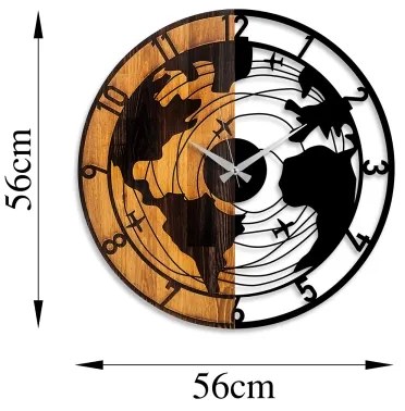 Orologio da parete diametro 56 cm 1xAA legno/metallo