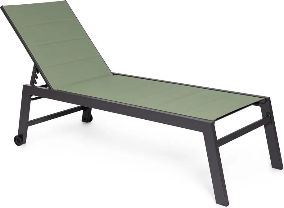 Sdraio da giardino verde in metallo regolabile Hilde – Bizzotto