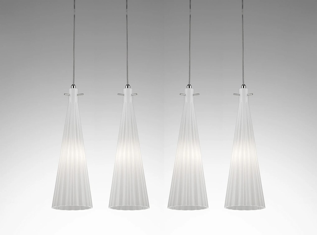 Selene illuminazione Costa Rica 4-light pendant lamp 2810/4 Bianco