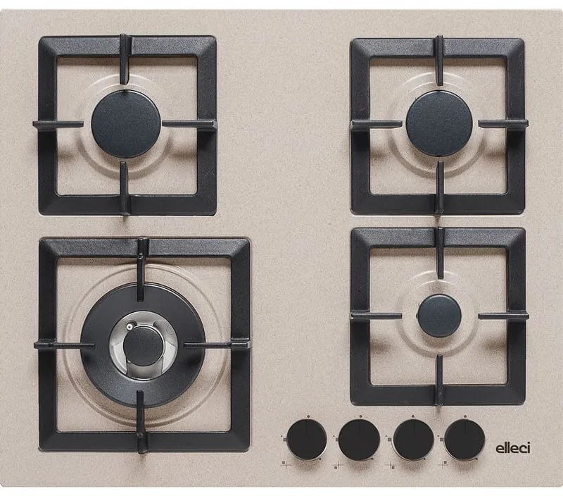 Piano cottura 4 fuochi ELLECI avana griglie in ghisa