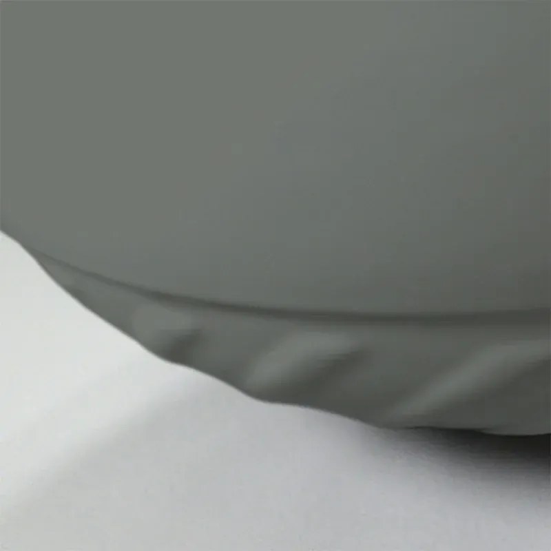 Lavabo da appoggio 40 cm grigio cemento con rilievi sul fondo Logos