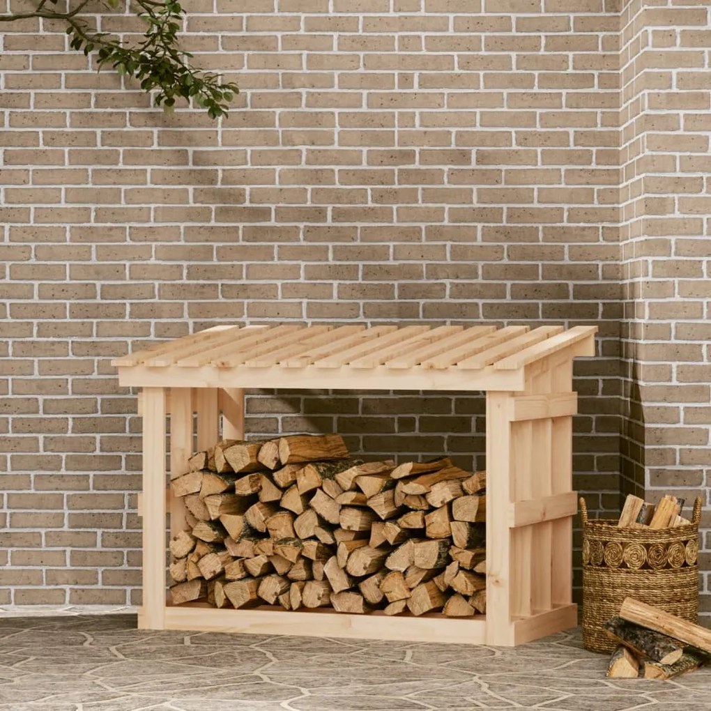 Portalegna 108x64,5x77 Cm İn Legno Massello Di Pino /