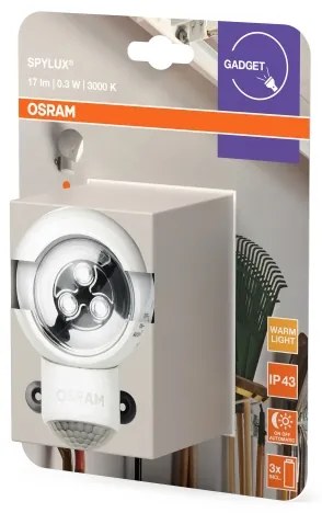 Osram - Lampada orientativa da esterno con sensore SPYLUX LED/0,3W/4,5V IP43