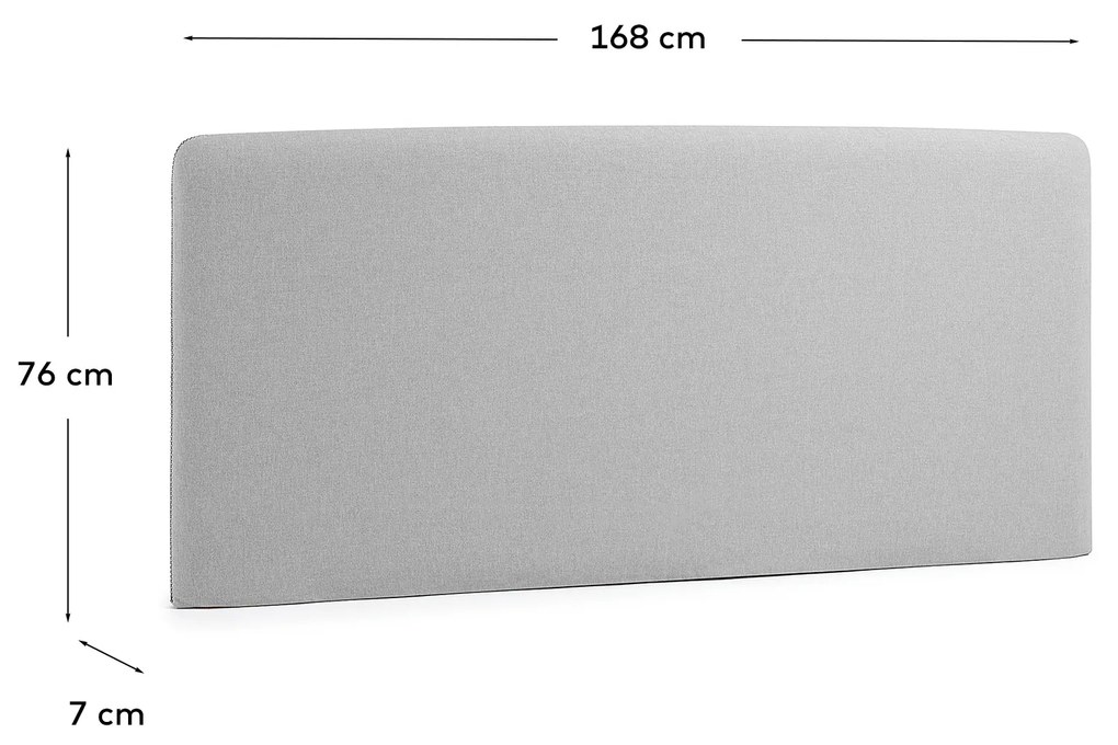 Kave Home - Testiera sfoderabile Dyla grigia per letto da 150 cm