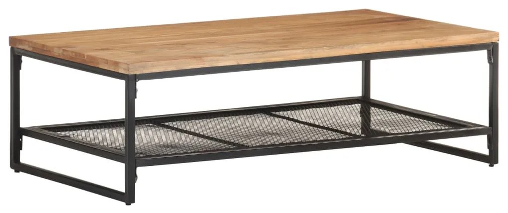 Tavolino Da Caffè 110x60x35 Cm İn Legno Massello Di Acacia /