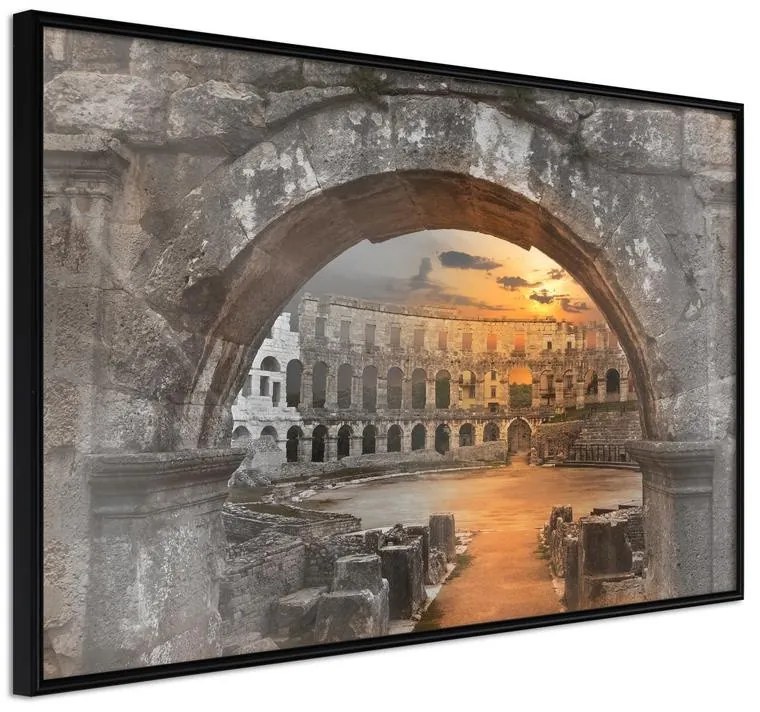 Poster  Sunset in the Ancient City  Cornice Quadri Cornice nera, Larghezza x Altezza Home decor 45x30