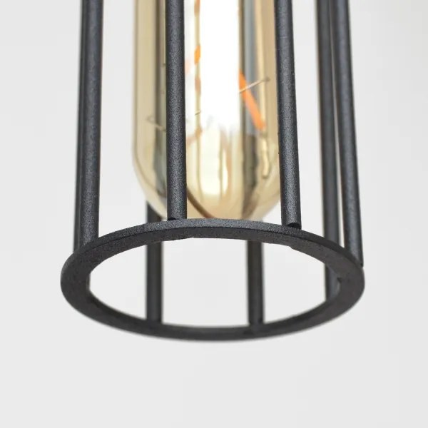 Lampadario a sospensione con filo MELODY 3xE27/15W/230V nero