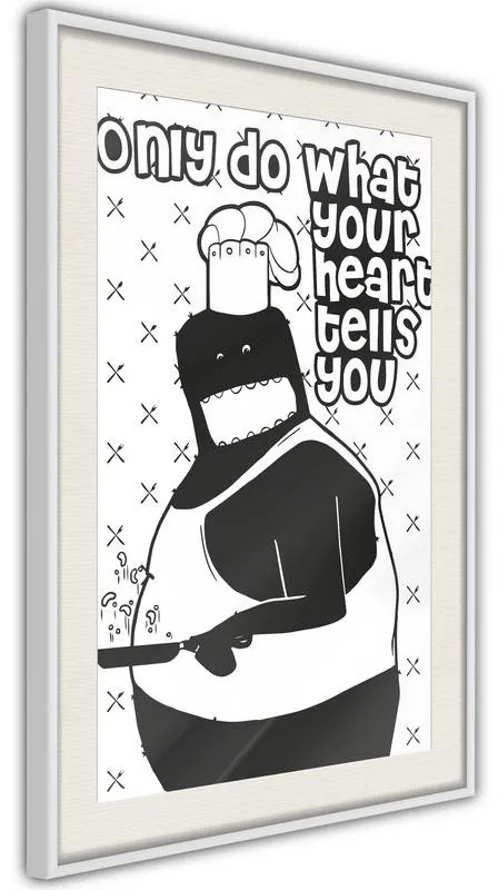 Poster  Follow Your Heart II  Cornice Quadri Cornice nera, Larghezza x Altezza Home decor 20x30