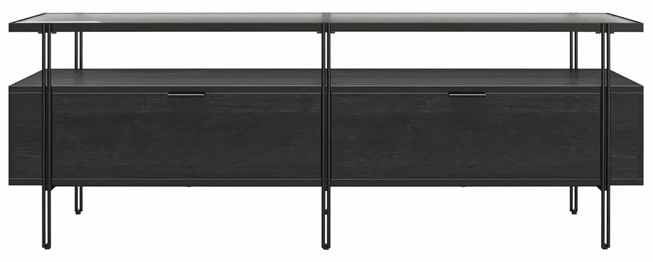 Tavolo TV nero in rovere 140x50 cm Wainwright - Støraa