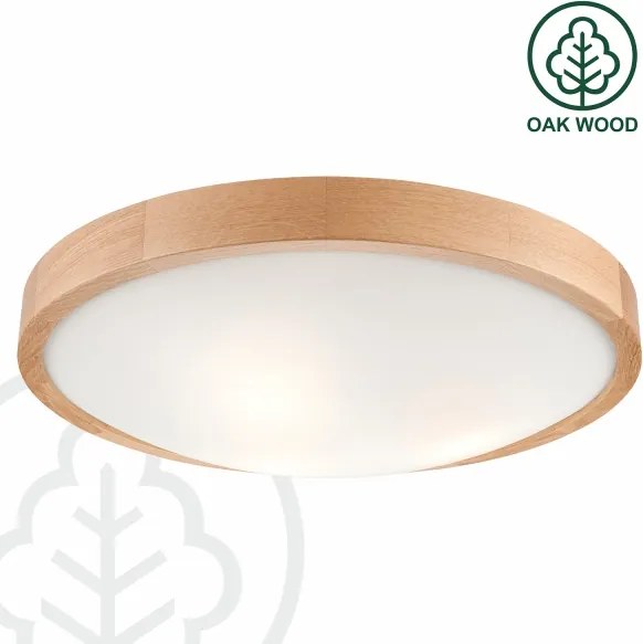 Brilagi-LED Plafoniera dimmerabile CARVALHO SLIM 3xE27/9W/230V Wi-Fi rovere Ø47 cm