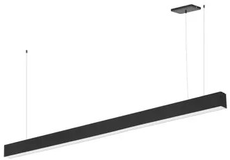 Lampada Lineare LED a Sospensione 55W 150cm nera con driver Philips