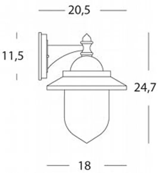 Applique Da Esterno Contemp. Rondo' Alluminio E Termoplastica Bianco 1 Luce E27