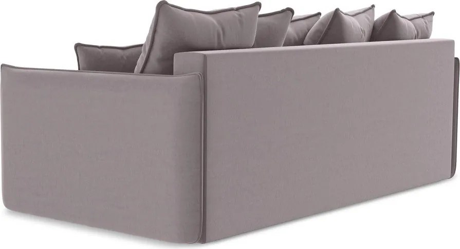 Divano lavanda allungabile/con contenitore con rivestimento in velluto 225 cm Hula – Makamii