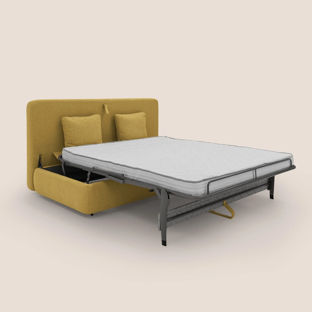 Gransasso Divano letto matrimoniale dal DESIGN innovativo in tessuto impermeabile T03 giallo