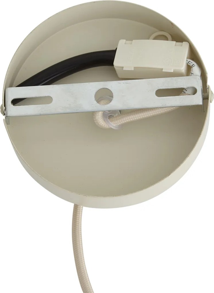 Japandi hanglamp beige met stoffen kap 80cm - Papel