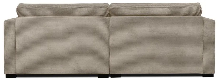Divano in velluto a coste beige 236 cm Mobby - Scandic