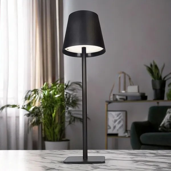 Solight WO69-B - Lampada da tavolo LED ricaricabile dimmerabile a sfioramento LUCCA LED/3,7V 2000 mAh nera