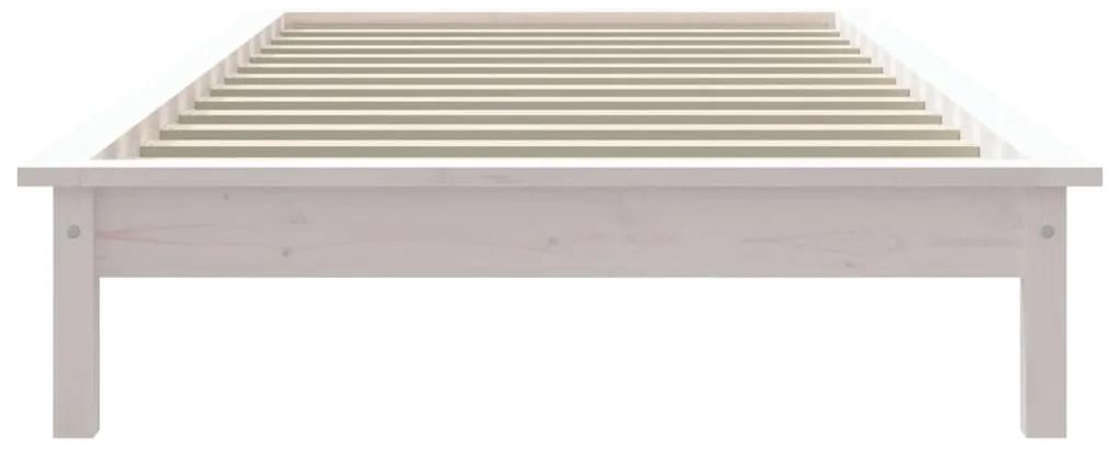 Giroletto bianco 90x200 cm in legno massello di pino