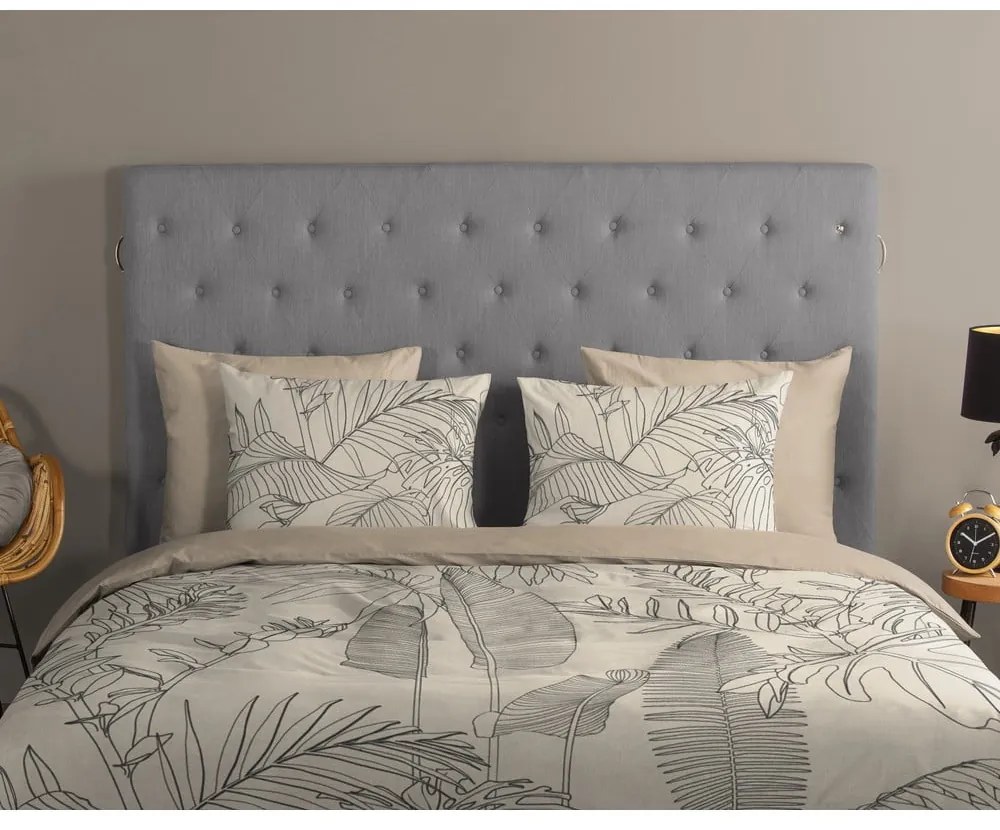 Set copripiumino e federa beige in cotone per letto singolo ed esteso 140x220 cm Sym – Good Morning