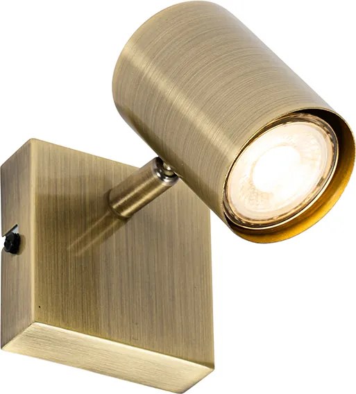 Faretto moderno bronzo orientabile quadrato - Jeana