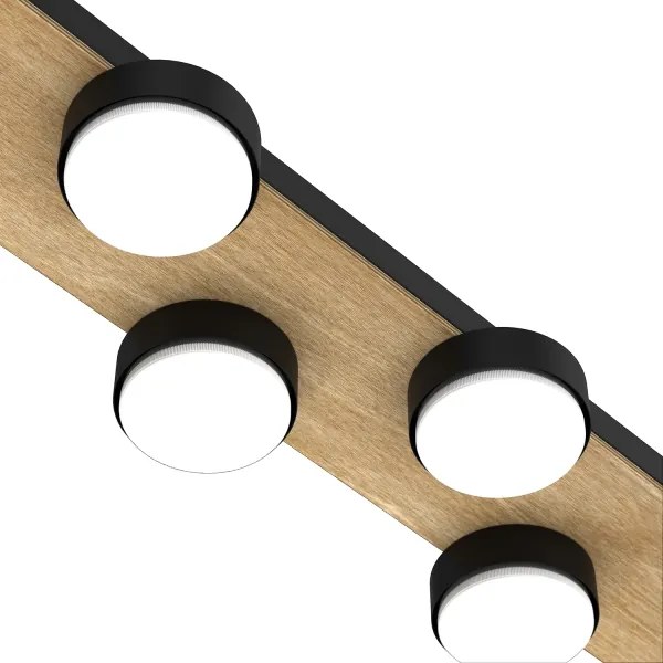 Plafoniera SEMA 6xGX53/15W/230V nero/marrone/quercia