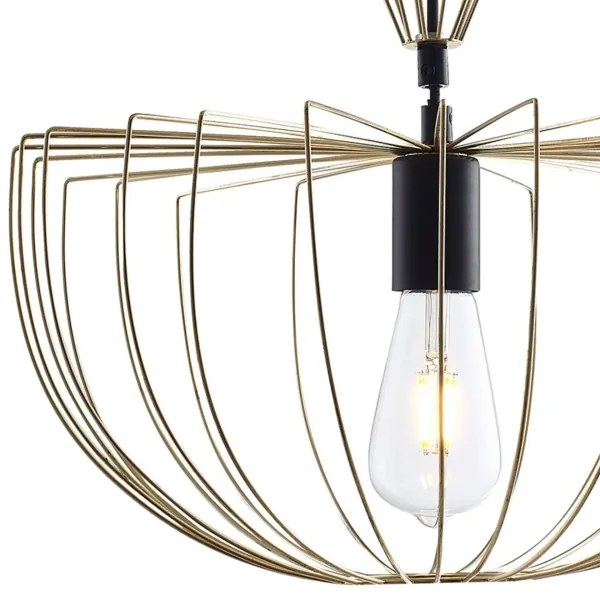 Lampadario a sospensione con filo JASMINA 1xE27/20W/230V diametro 40 cm oro