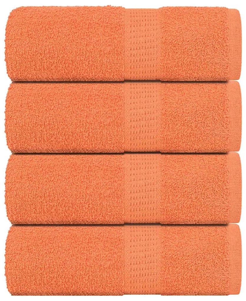 Asciugamani Ospiti 4 Pz Arancioni 30x50 Cm 360 G/m² 100% Cotone /