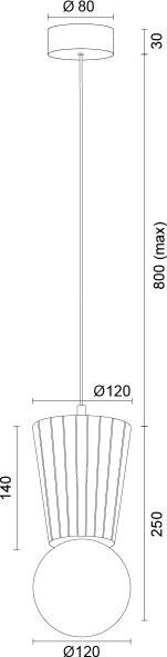 Argon 8951 - Lampadario a sospensione per bagno VOLANTE su cavo 1xG9/6W/230V IP44 beige